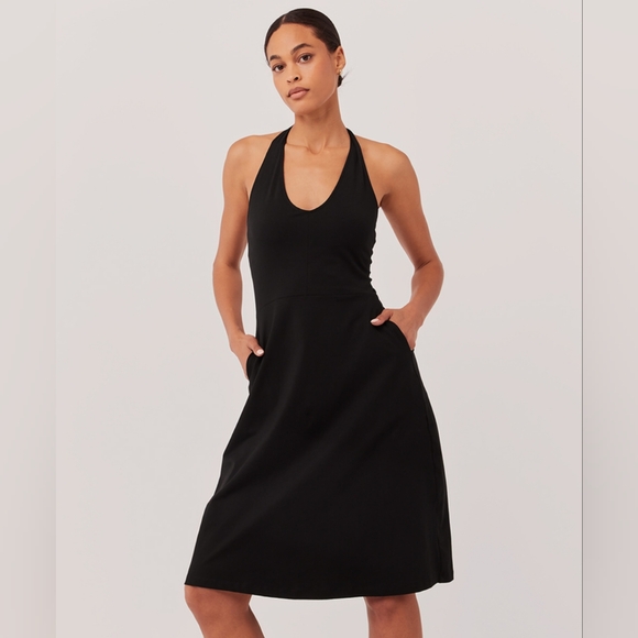 Pact Dresses & Skirts - NWT Pact organic black fit and flare halter dress size small